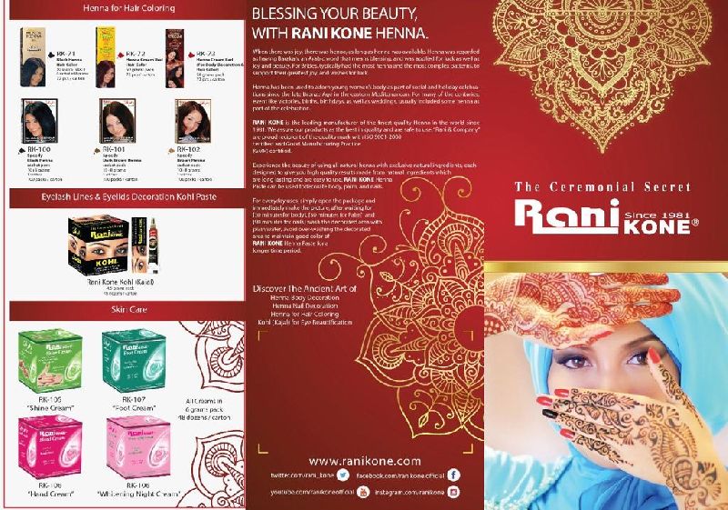 RANI KONE GENERAL TRADING in Dubai Supplier of Henna Paste Tube
