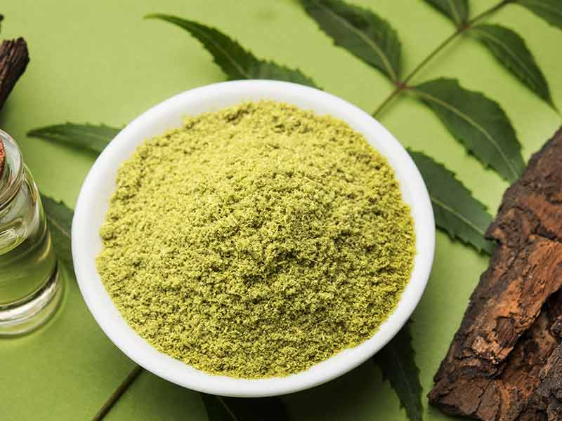 Organic Neem Powder, for Ayurvedic Medicine, Cosmetic Products, Herbal Medicines, Color : Green