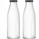 1-litre milk glass bottles