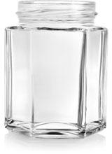 190-ml hexagonal glass jar