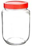 2-liters pg round glass jars