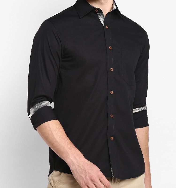 Plain Casual Trendy Shirt, Sleeve Style : Full Sleeve