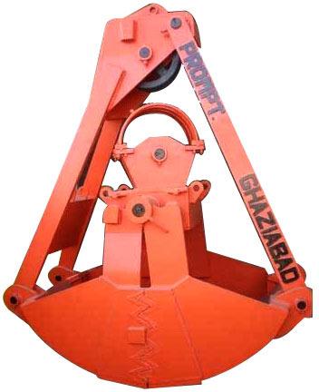 Double Rope Mechanical Grab Bucket, for Industrial, Color : Orange