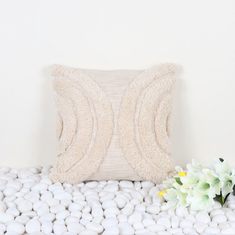 Cotton IK-583 Decorative Pillow, Color : Ivory