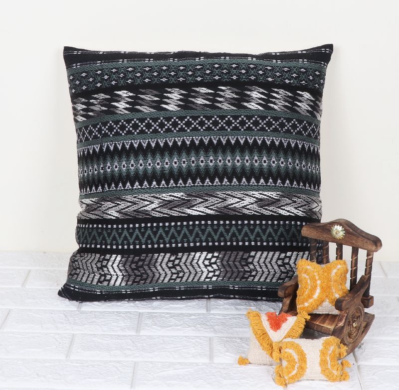Cotton IK-767 Decorative Pillow, Color : Black/White
