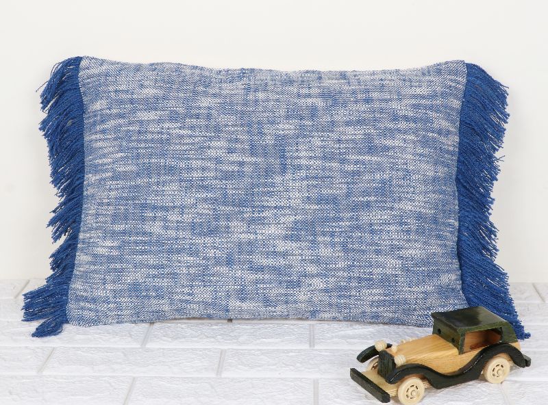 Cotton IK-904 Decorative Pillow, Color : Blue/White