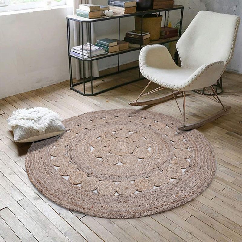 Jute IK-RDRG-02 Rugs, Color : Natural