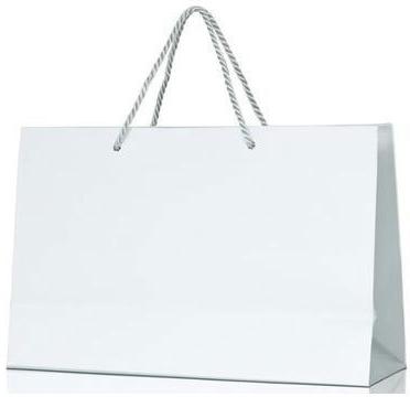 Quick Print! White Paper Bags with Twisted Handle