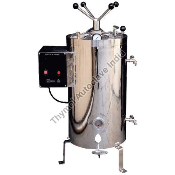Vertical Double Walled Radial Locking Autoclave, Color : Silver