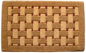 Plain Coir Inlaid Fiber Mats, Size : Costomised