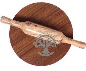 Wooden Chakla Belan, for Making Chapatis, Size : 12 Inch X 12 Inch