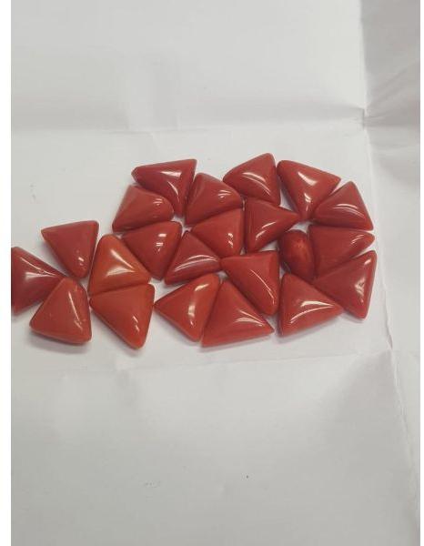 LNG Triangle Red Coral Gemstone, for Jewellery