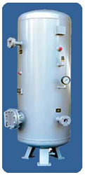 Cylinder Metal Electric Vertical Air Receiver, Storage Capacity : 1000-1500L