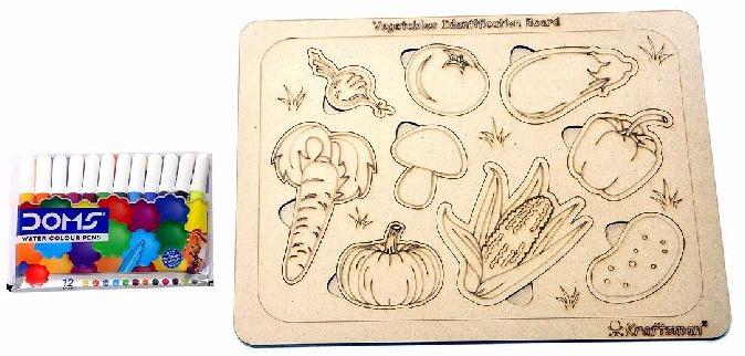 Vegetable Identification Puzzle Board