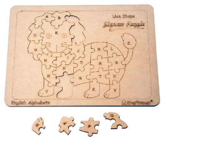 Wooden English Alphabet Lion Shaped Jigsaw Puzzle