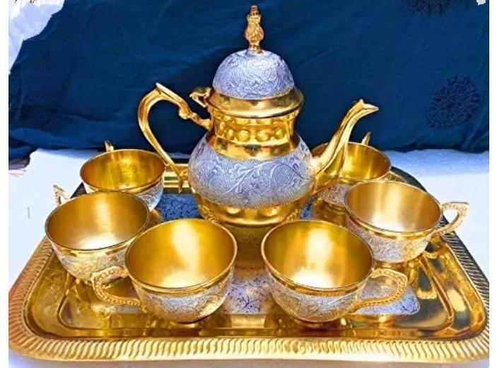Brass Tea Set, Feature : High Quality, Corrosion Proof