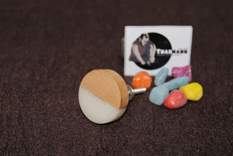 Round marble wood resin wood cabinet knob, for Furniture's Part, Length : 55x40cm, Custom