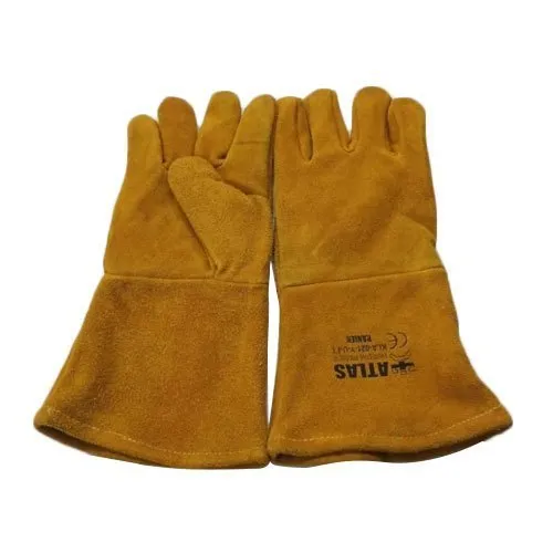 Red/yellow Leather Welding Hand Gloves, For Heat Resistant, Size M at