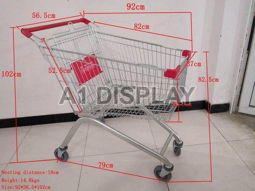 Polished Metal 100 Litre Shopping Trolley, Style : Common