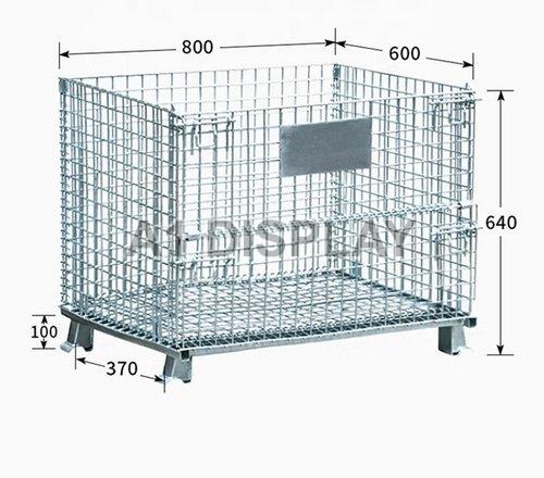 Iron Wire Mesh Pallet Cage, Weave Style : Welded