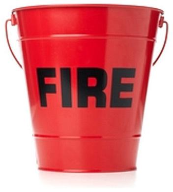 Iron Printed Fire Bucket, Feature : Corrosion Proof, Crack Proof