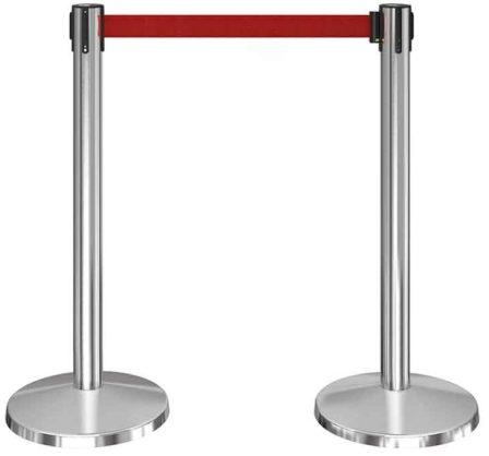 Stainless Steel Queue Manager, for Crowd Control, Rope material : Nylon, Polyester