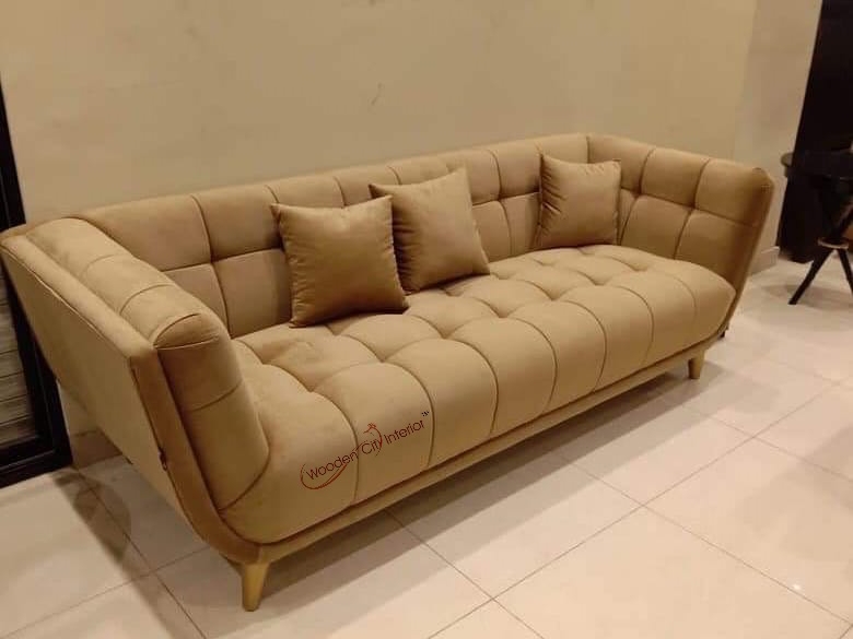 Fabric Plain Wood Sofa, Size : Multisizes