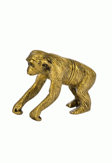 Brass Gorilla Statue