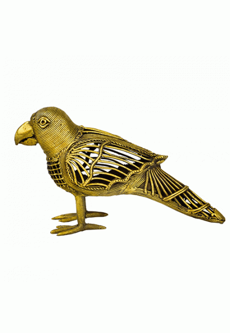 Brass Standing Sparrow Statue