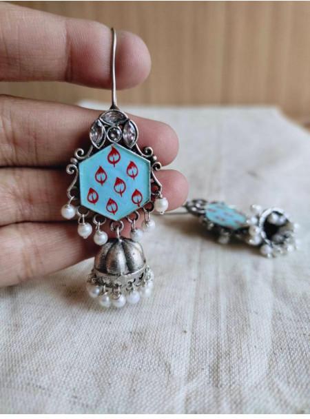 Meenakari Hand Painted Jhumka