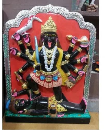 Black Marble Kali Mata Statue, for Dust Resistance, Shiny, Pattern : Painted
