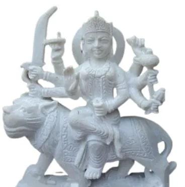 Handmade Marble Durga Statue