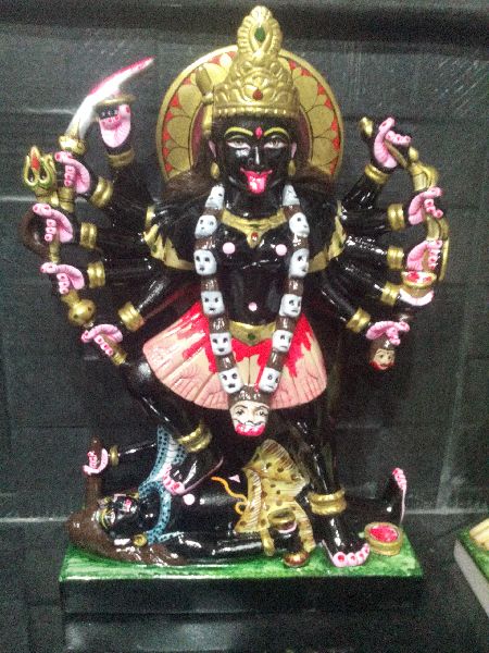 Marble Dakshineshwari Kali Mata Statue, for Worship, Temple, Pattern : Carved