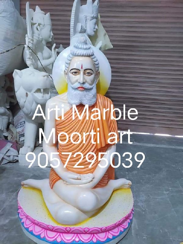 Makarana Marble Jhulelal Statue, for Worship, Temple, Pattern : Printed, Non Printed