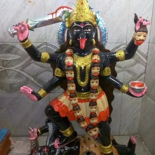 Polished Marble Mahakali Statue, for Dust Resistance, Shiny, Size : 12inch -24 inch
