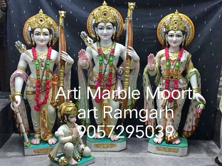 Painted Marble Ram Darbar Statue, for Home, Packaging Type : Carton Box, Thermocol Box