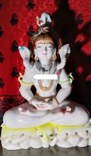 Painted Marble Shiva Statue, Packaging Type : Carton Box