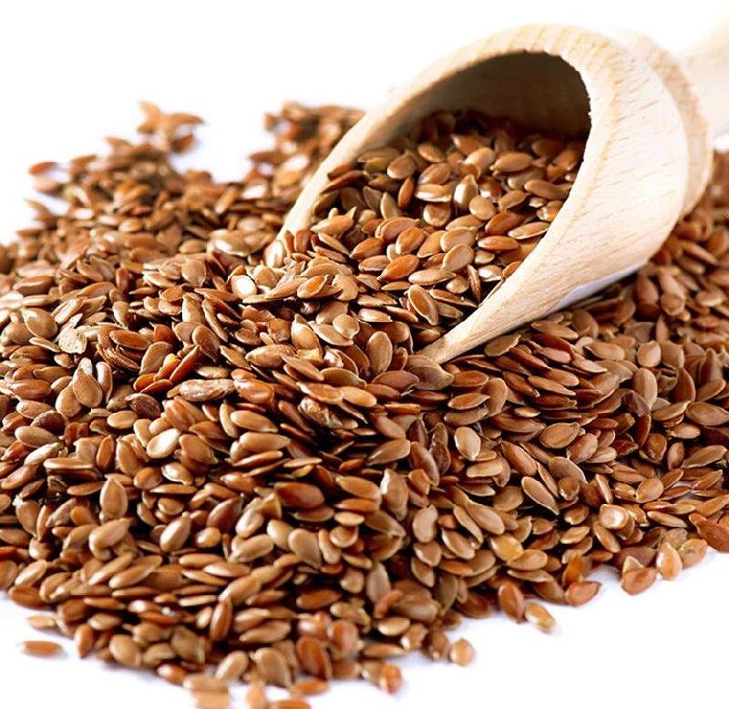Natural Flax Seeds, Color : Brown