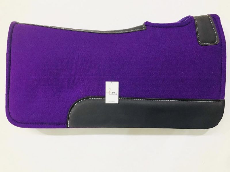 Horse Purple Wool Felt Saddle Pad, Size : Standard