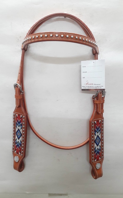 Leather Copper Fitting Horse Headstall