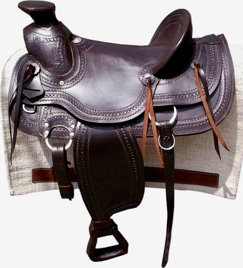 Leather Horse Western Hot Seat Saddle, Size : 14x15Inch, 16x17Inch, 18x19Inch