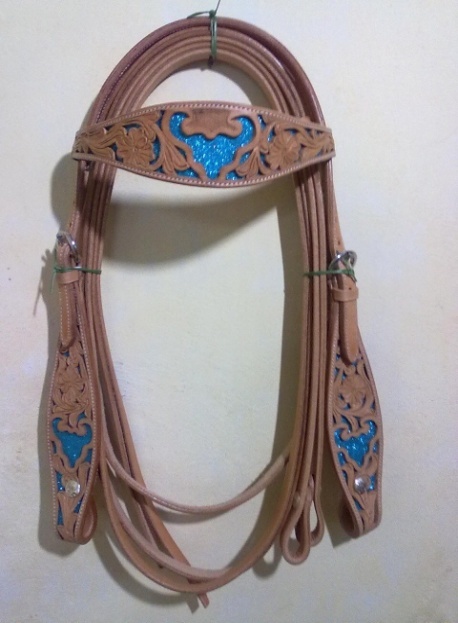 Leather Quick Release Horse Headstall, Size : Standard