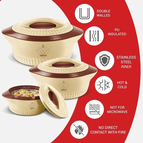 Milton Royal Casserole Set at best price INR 750 / Piece in Bundi