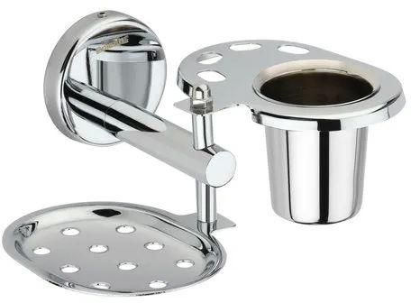 Zorba Stainless Steel 2 In 1 Soap Dish