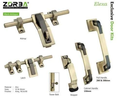 Zorba Black Antique Elexa Door Kit