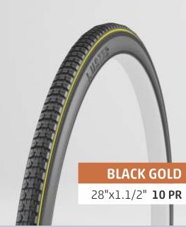 Rubber Black Gold Bicycle Tyre, Feature : 4 Times Stronger, Heat Resistance, Heavy Loadable, Non Slipable