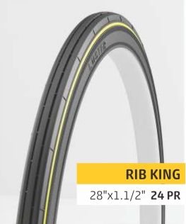 Rubber Rib King Bicycle Tyre, Feature : Good Griping, Heat Resistance, Heavy Loadable, Long Life