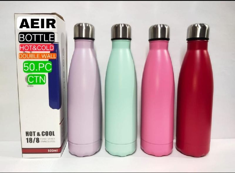 Stainless Steel Double Wall Water Bottle, Packaging Type : Paper Box