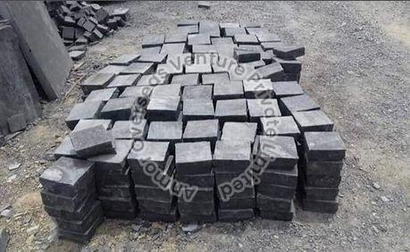 Non Polished Black Limestone Cobbles, For Floor, Feature : Durable, Perfect Shape