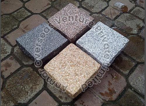 Square Driveway Granite Cobbles, For Flooring, Pattern : Plain